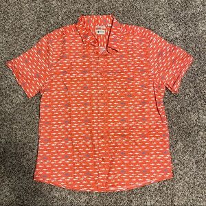 Mens Haggar Shark Button Down Shirt (XLarge)
